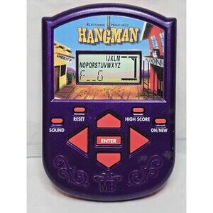 Vintage Hangman Handheld Electronic Game Hasbro Milton Bradley Works